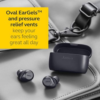 Jabra Elite 85t True Wireless Earbuds Jabra Advanced Active Noise Cancellation with Long Battery Life and Powerful Speakers Wireless Charging Case One Size - Grey