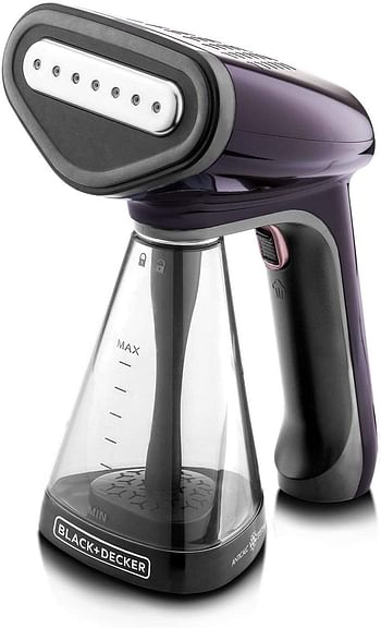 Black+Decker 1500W Handheld Portable Garment Steamer with Auto Shut-Off Purple - HST1500-B5