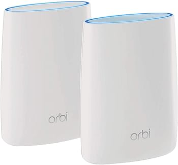 NETGEAR RBK50 Orbi Whole Home Mesh Wi-Fi System Router and Satellite Network Tri-Band AC3000 3.0 Gbps - Circle Parental Controls and Alexa Enabled RBK50-100UKS - White