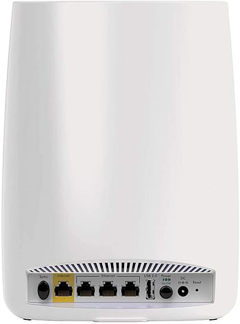 NETGEAR RBK50 Orbi Whole Home Mesh Wi-Fi System Router and Satellite Network Tri-Band AC3000 3.0 Gbps - Circle Parental Controls and Alexa Enabled RBK50-100UKS - White