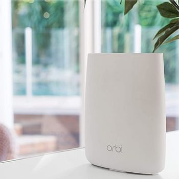 NETGEAR RBK50 Orbi Whole Home Mesh Wi-Fi System Router and Satellite Network Tri-Band AC3000 3.0 Gbps - Circle Parental Controls and Alexa Enabled RBK50-100UKS - White