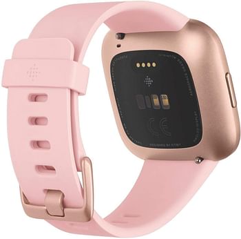 Fitbit Versa 2 (NFC), Health and Fitness Smartwatch with Heart Rate, Music, Sleep and Swim Tracking, One Size (S and L Bands Included) - Petal/Copper Rose Aluminum