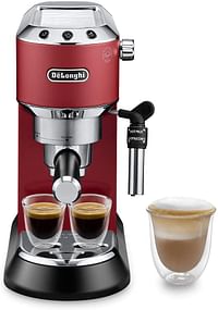 De'Longhi Dedica Style Pump Espresso Machine, Red - EC685.R, UAE Version