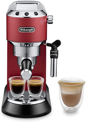 De'Longhi Dedica Style Pump Espresso Machine, Red - EC685.R, UAE Version