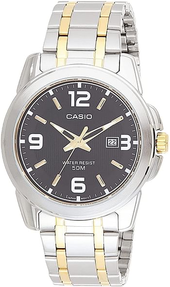 Casio Watch For Men Black Dial Metal Band [MTP-1314SG-1AVDF]