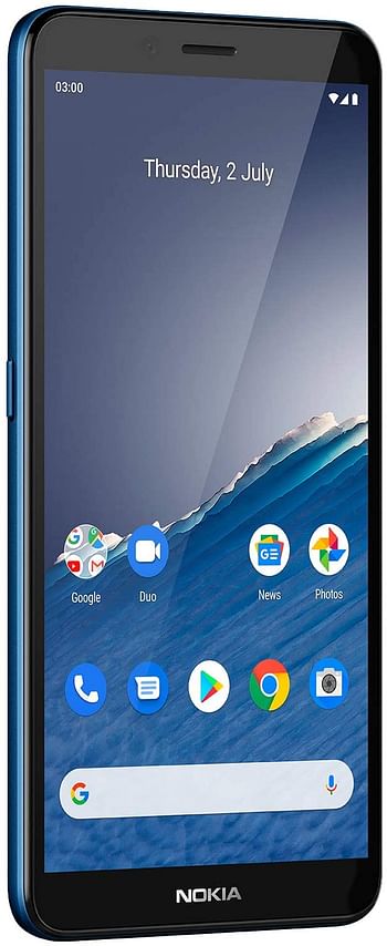 Nokia C3 5.99-inch Android 10 smartphone with all-day battery life, dependable design, 16GB, 8MP rear camera with flash and fingerprint sensor - Nordic Blue