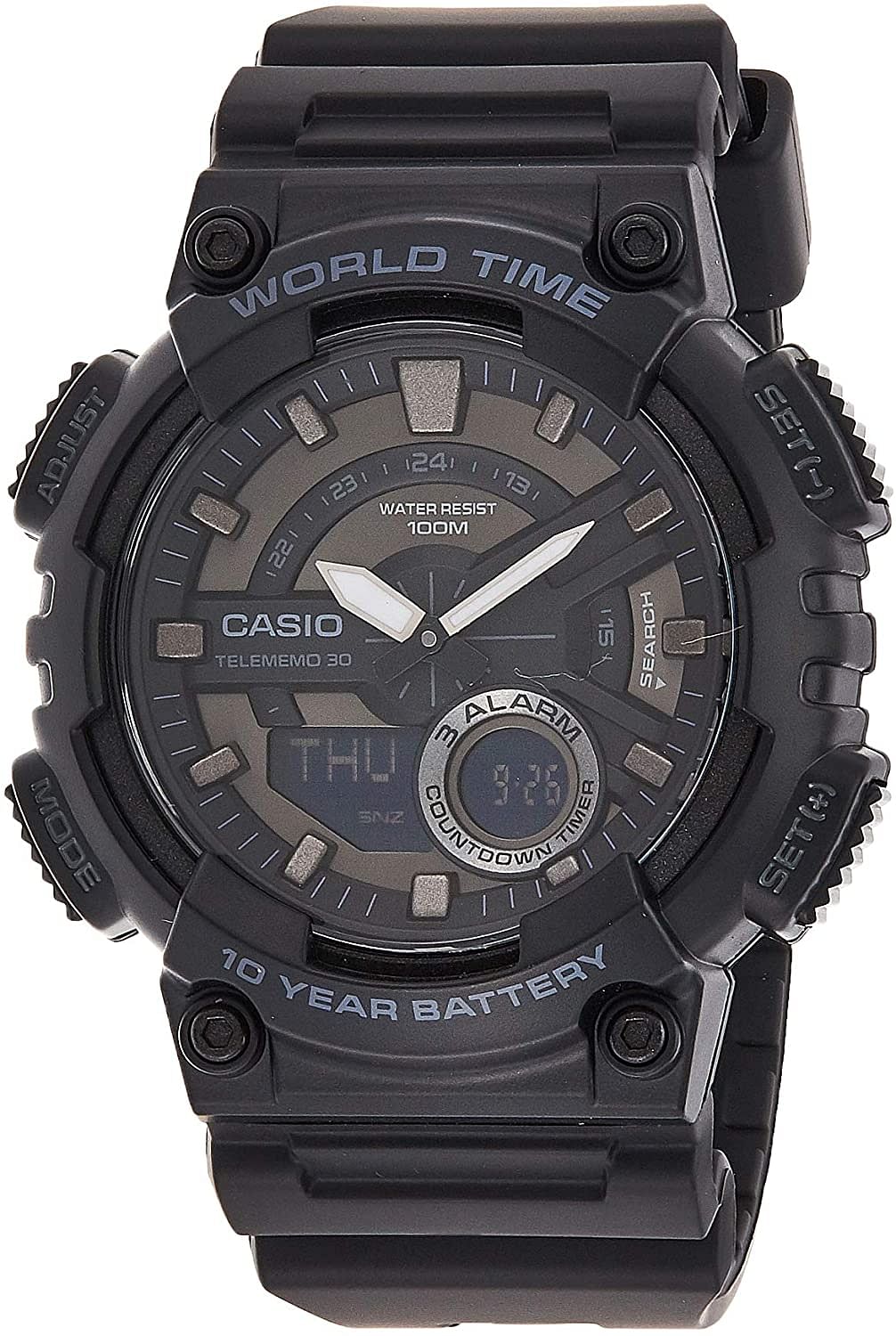 Casio Casual Analog-Digital Display Watch For Men AEQ-110W-1BV