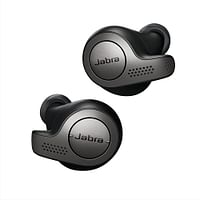 Jabra Elite 65t Earbuds – Passive Noise Isolating Bluetooth Earphones with Four-Microphone Technology for True Wireless Calls and Music, Titanium Black, One Size