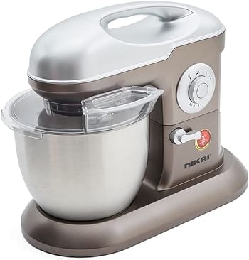 Nikai KITCHEN MACHINE 6.5 Stainless steel 304 bowl with coverNSM650A, Silver - One Size