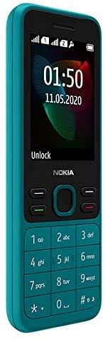 Nokia 150 (2020) Feature Phone, Dual SIM, 2.4" Display, Camera, FM Radio, MP3 Player, expandable MicroSD up to 32GB - Cyan