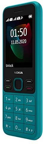 Nokia 150 (2020) Feature Phone, Dual SIM, 2.4" Display, Camera, FM Radio, MP3 Player, expandable MicroSD up to 32GB - Cyan