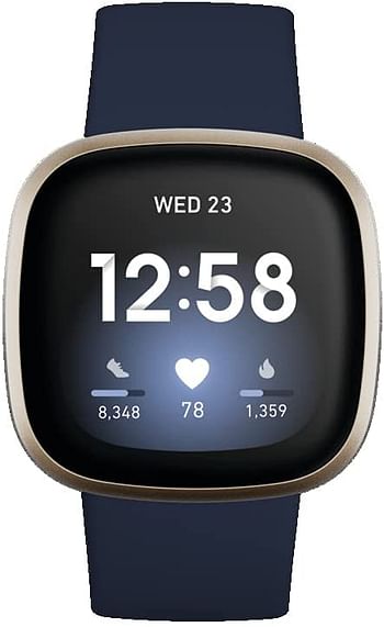 Fitbit Versa 3, Health & Fitness Smartwatch with GPS, 24/7 Heart Rate, Voice Assistant & up to 6+ Days Battery, Pink Clay/Soft Gold Aluminium