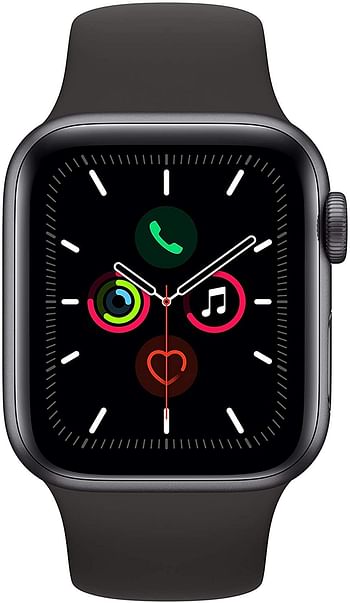 Apple Watch Series 5, GPS, 40MM, Space Gray Aluminum Case with Sport Band Black