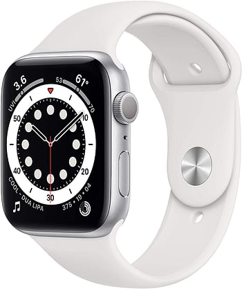 Apple Watch Series 6, 40mm, GPS, Silver Aluminum Case with White Sport Band
