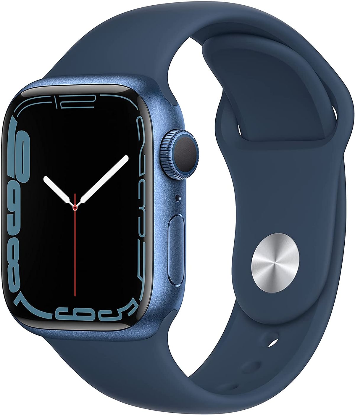 Apple Watch Series 7  GPS Aluminum Case with Abyss Blue Sport Band 41mm - Blue