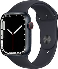 Apple Watch Series 7 (45mm, GPS + Cellular) Midnight Aluminum Case with Midnight Sport Band