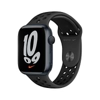 Apple Watch Nike Series 7 GPS, 41mm Midnight Aluminium Case with Anthracite Black Nike Sport Band