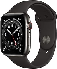 Apple Watch Series 6 (40mm, GPS + Cellular) Graphite Stainless Steel Case with Black Sport