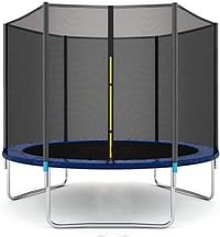 ENKLOV Trampoline, High Quality Kids Outdoor Trampolines Jump Bed With Safety Enclosure Exercise Fitness Equipment (6FT), black/silver