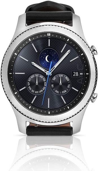 Samsung Gear S3 Classic SM-R770 Smartwatch - Black Leather w/ Large Band