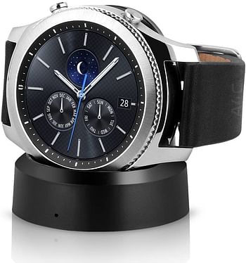 Samsung Gear S3 Classic SM-R770 Smartwatch - Black Leather w/ Large Band