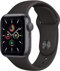 Apple Watch SE ( GPS - 40mm ) Space Gray Aluminum Case with Black Sport Band
