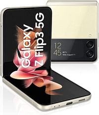 SAMSUNG Galaxy Z Flip3 5G Single SIM and Smartphone, 256GB Storage and 8GB RAM, Cream