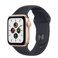 Apple Watch SE (40mm, GPS) Gold Aluminum Case with Midnight Sport Band