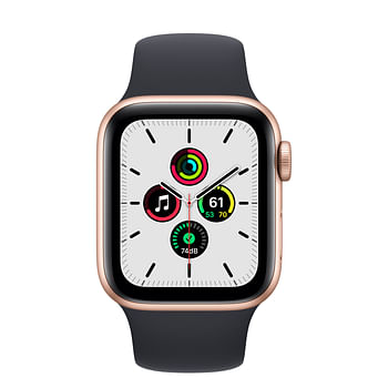 Apple Watch SE (40mm, GPS) Gold Aluminum Case with Midnight Sport Band