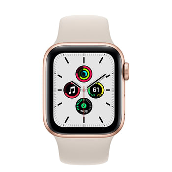 Apple Watch SE (GPS -40mm) Gold Aluminum Case with Starlight Sport Band