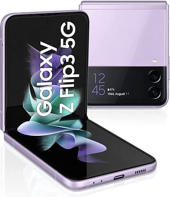 SAMSUNG Galaxy Z Flip3 5G Single SIM and Smartphone, 128GB Storage and 8GB RAM, Lavender