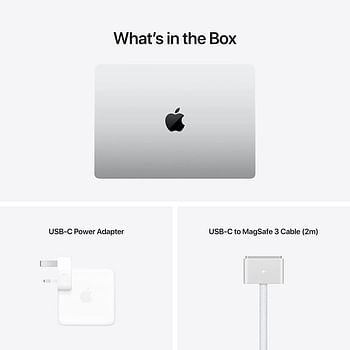 ابل ماك بوك برو 2021، شاشة 14 بوصة، شريحة Apple M1 Pro، لوحة مفاتيح باللغة الإنجليزية، رام 16 جيجابايت، 512 جيجابايت - فضي