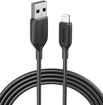 Anker Powerline III Lightning Cable Certified MFi 480Mbps [Charge & Sync] [Fast Charging] Long Lasting [Durable & Flexible] [Fashionable] For All iOS Devicee, 3Ft. White