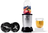 Magic Bullet, 4 Piece Accessories, Multi-Function High-Speed Blender, Silver, MB1002