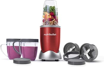 NutriBullet Food Blender Multi-Function High-Speed Blender Mixer System With Nutrient Extractor 9 piece NBR-1212R - Red