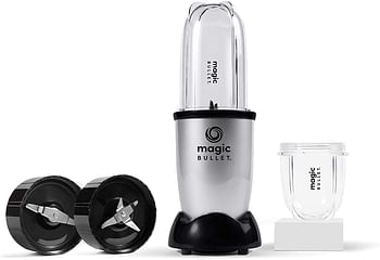 magic BULLET 400 Watts, 6 Piece Set, Multi-Function High-Speed Blender, Mixer System with Nutrient Extractor, Smoothie Maker, Silver,  6Piece Set/Silver
