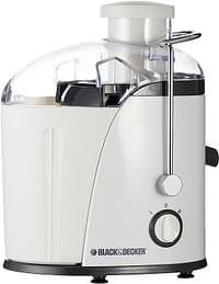 Black+Decker 400W Juicer Extractor With Wide Chute - White, JE400-B5