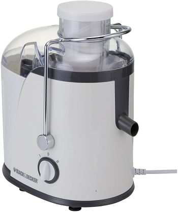 Black+Decker 400W Juicer Extractor With Wide Chute - JE400-B5 - White