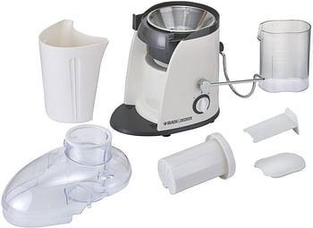 Black+Decker 400W Juicer Extractor With Wide Chute - JE400-B5 - White