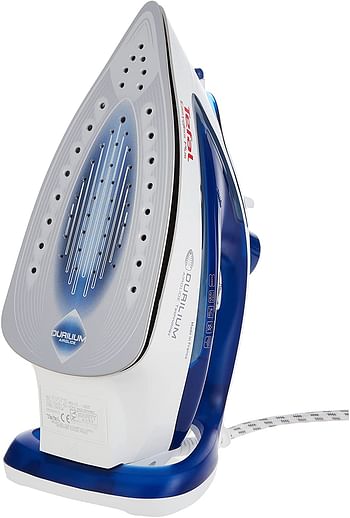 TEFAL Steam Iron Easygliss Durilium Airglide Soleplate Iron Steamer 2400 W  270 ml  - Blue, White