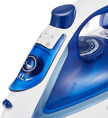 TEFAL Steam Iron Easygliss Durilium Airglide Soleplate Iron Steamer 2400 W  270 ml  - Blue, White