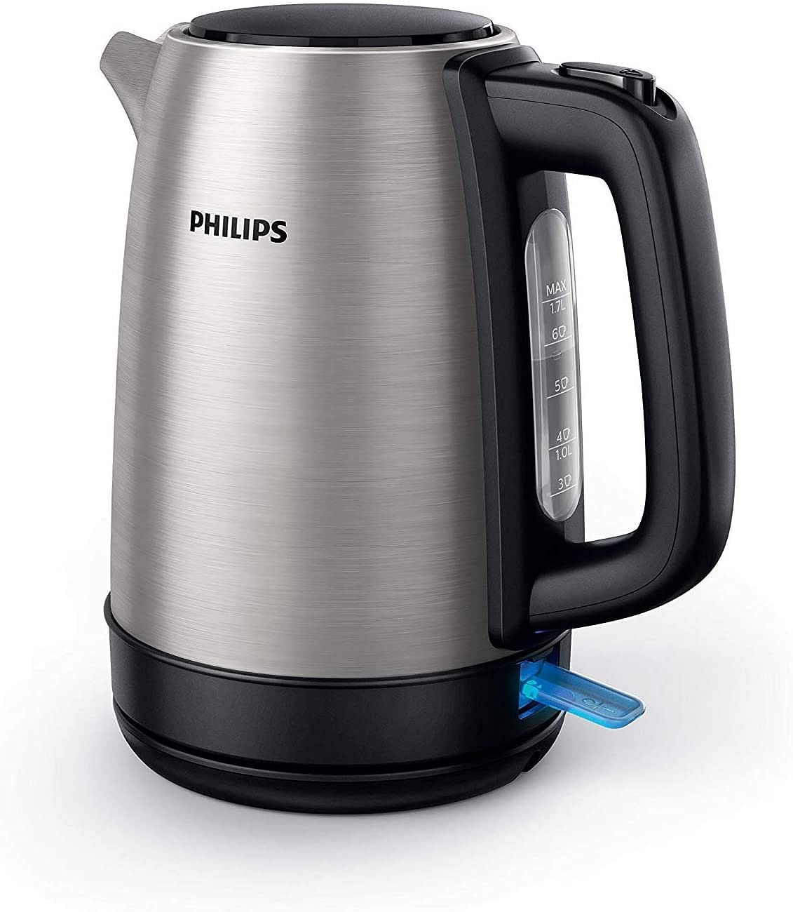 Philips, New Daily Metal Kettle, 1.7 Liters Capacity, 2200 Watts, Silver/Black, HD9350/92