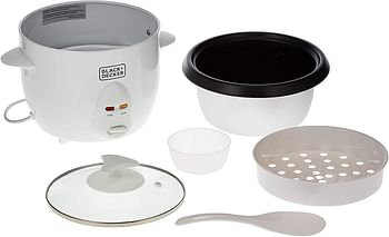 Black+Decker 1 litre Non-Stick Rice Cooker, White - RC1050-B5