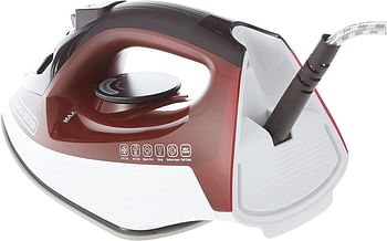 Black & Decker Steam Iron with Anti Drip, Red, 1600W, X1550-B5