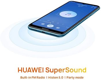 Huawei Y6 Prime 2019 6.09 inch FullView Dewdrop Display Smartphone with Dual Camera, 2GB+32GB, Android 9.0 Sapphire blue