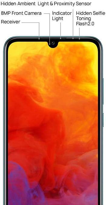 Huawei Y6 Prime 2019 6.09 inch FullView Dewdrop Display Smartphone with Dual Camera, 2GB+32GB, Android 9.0 Sapphire blue