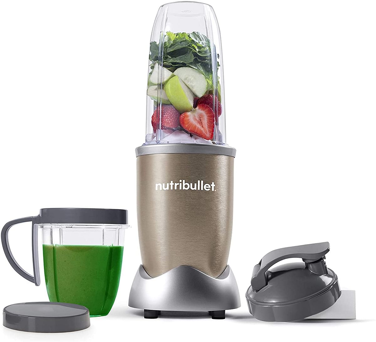 Nutribullet 900 Watts, 9 Piece Set, Multi-Function High Speed Blender, Mixer System with Nutrient Extractor, Smoothie Maker, Copper Gold