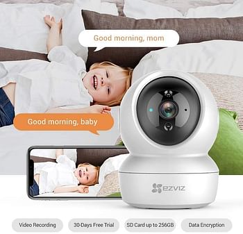 EZVIZ C6N, 1080p WiFi Smart Home Security Camera, Intelligent Surveillance Camera with Night Vision, Smart Tracking, Two-way Audio, White