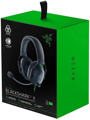 Razer Black Shark V2 X Gaming Headset, 7.1 Surround Sound, 50mm Drivers, Memory Foam Pad for PC, PlayStation 4, Nintendo Switch, 3.5mm Headphone Jack - Black - RZ04-03240100-R3M1