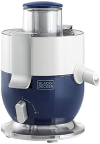 Black+Decker 1000W Compact Juicer Extractor, Blue/White - JE350-B5,